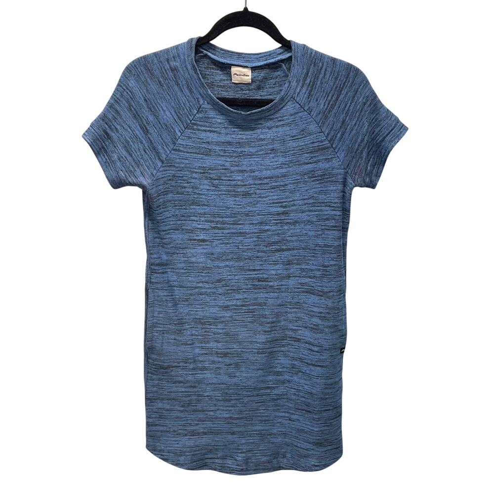 MeUndies Shift Dress S Hacci Blue Space Dye Short Sleeve Loungewear XS Pockets